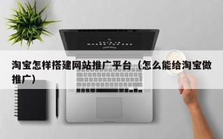 随州淘宝怎样搭建网站推广平台（怎么能给淘宝做推广）